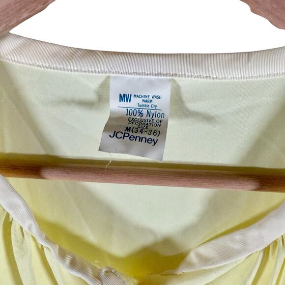 Set 2 VTG JCPenney Women's Medium Satin Pajama Tops Blouses 1960s 1970s Sleep - Picture 3 of 12